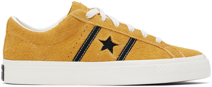 Photo: Converse Yellow One Star Academy Pro Suede Low Top Sneakers