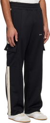 Palm Angels Black Classic Logo Cargo Track Pants