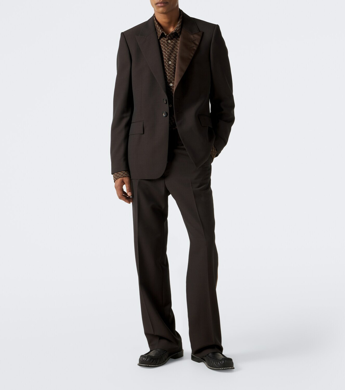 Wales Bonner Atto satin-trimmed virgin wool blazer
