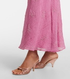 Staud Cassie beaded organza maxi dress