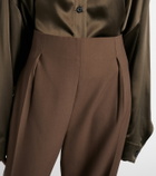 Khaite Somera pleated virgin wool straight pants