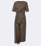 Roksanda Caia draped wool midi dress