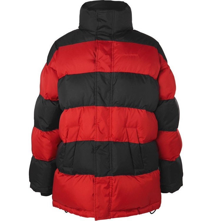 Photo: Balenciaga - Oversized Striped Quilted Shell Down Jacket - Men - Red