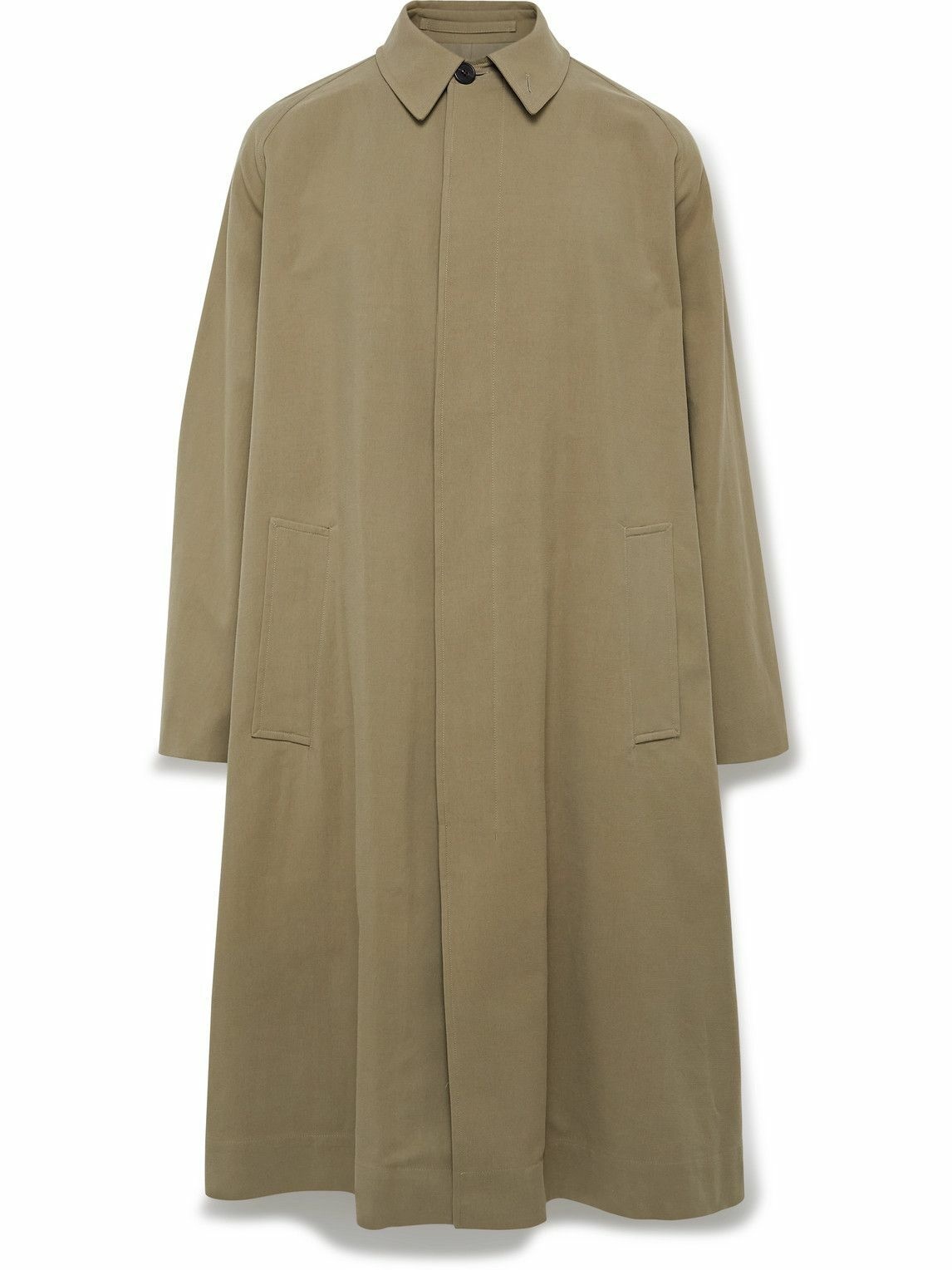 Photo: The Row - Lewis Cotton and Silk-Blend Coat - Neutrals