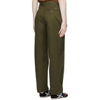 Loewe Khaki Pleated Chino Trousers