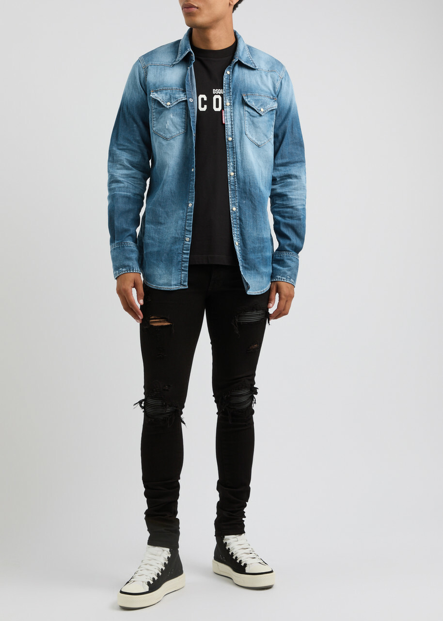 DSQUARED2 Western Distressed Denim Shirt