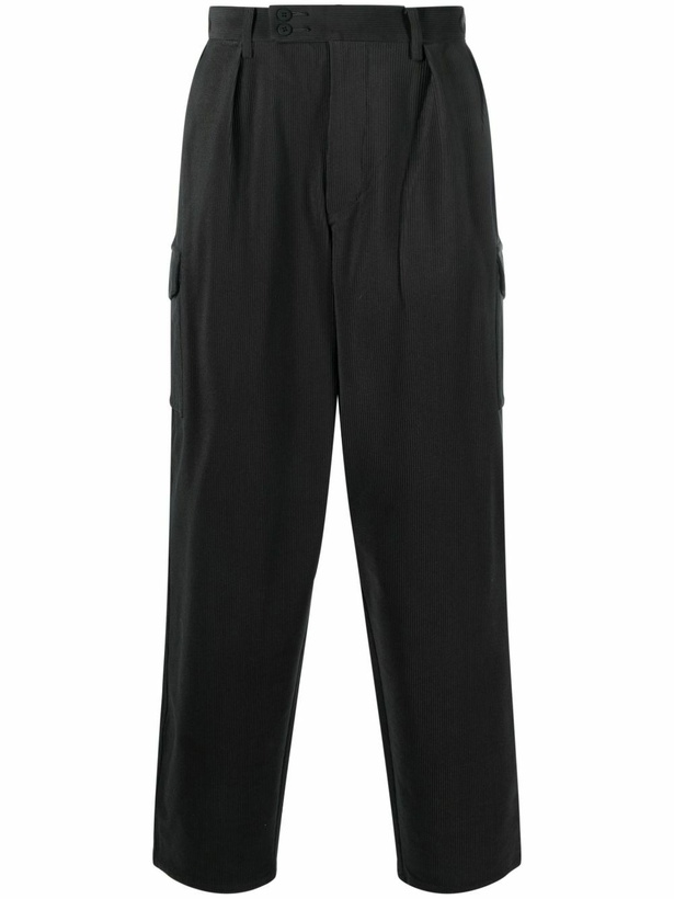 Photo: Descente ALLTERRAIN Black Corduroy Multi-Pocket Cargo Pants