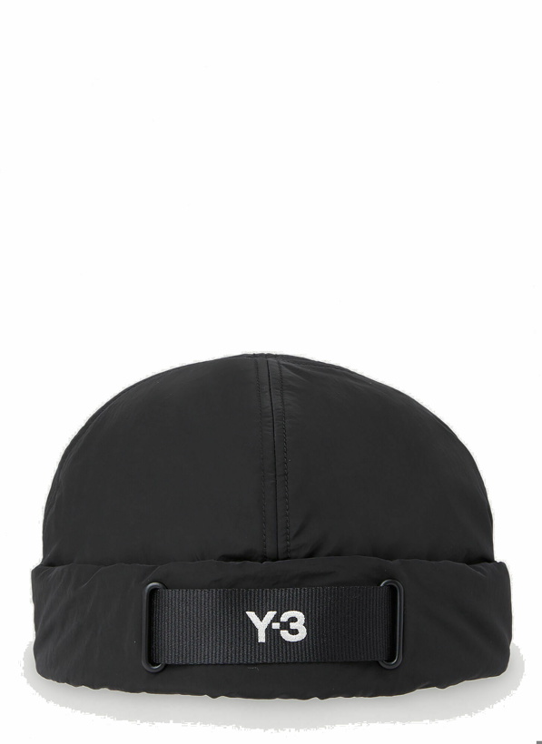 Photo: Y-3 - Logo Embroidery Beanie Hat in Black