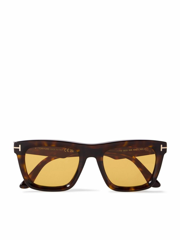 Photo: TOM FORD - Lelio Square-Frame Tortoiseshell Acetate Sunglasses