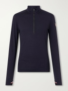 Moncler Grenoble - Wool-Blend Jersey Zip-Up Ski Base Layer - Blue
