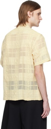 CMMN SWDN Beige Ture Sheer Check Shirt