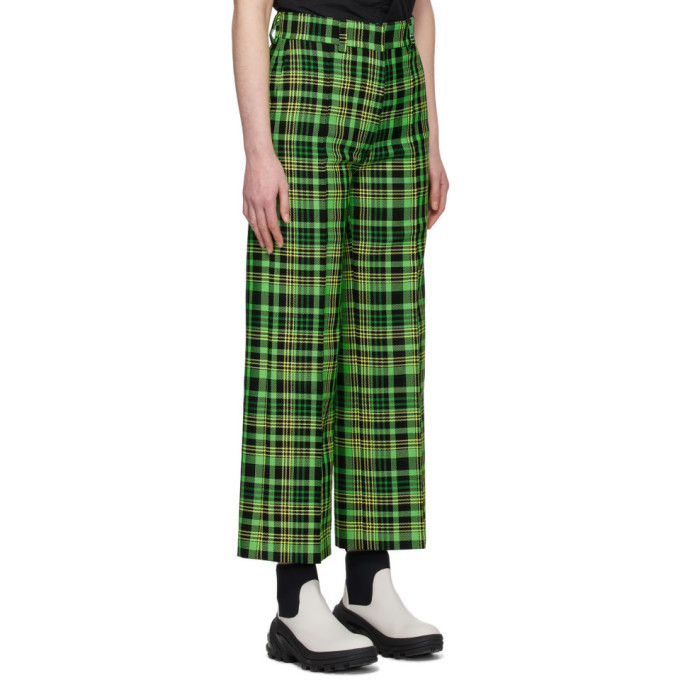 S.R. STUDIO. LA. CA. Green Check Suit Trousers