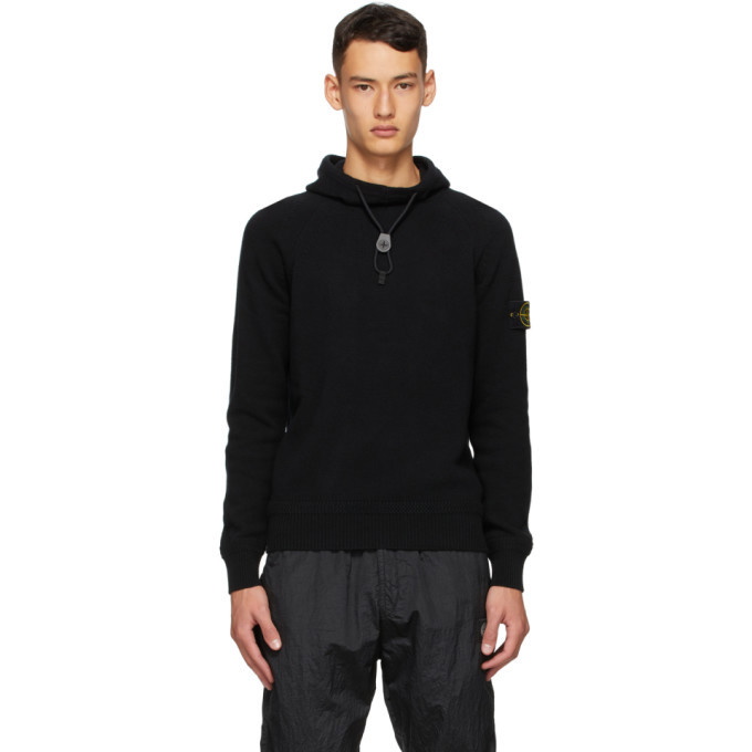 Photo: Stone Island Black Knit Hoodie