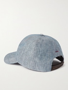 Brunello Cucinelli - Logo-Embroidered Linen Baseball Cap - Blue