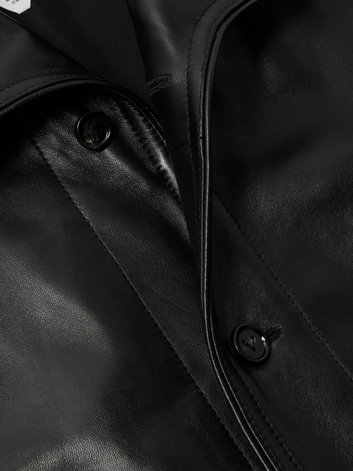 Bottega Veneta - Leather Overshirt - Black
