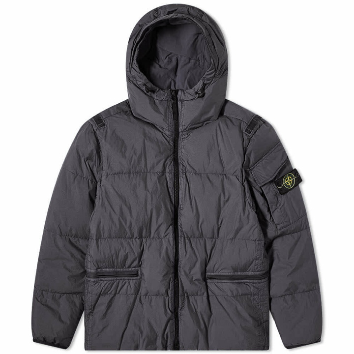 Photo: Stone Island Men's Crinkle Reps Down Jacket in Charcoal