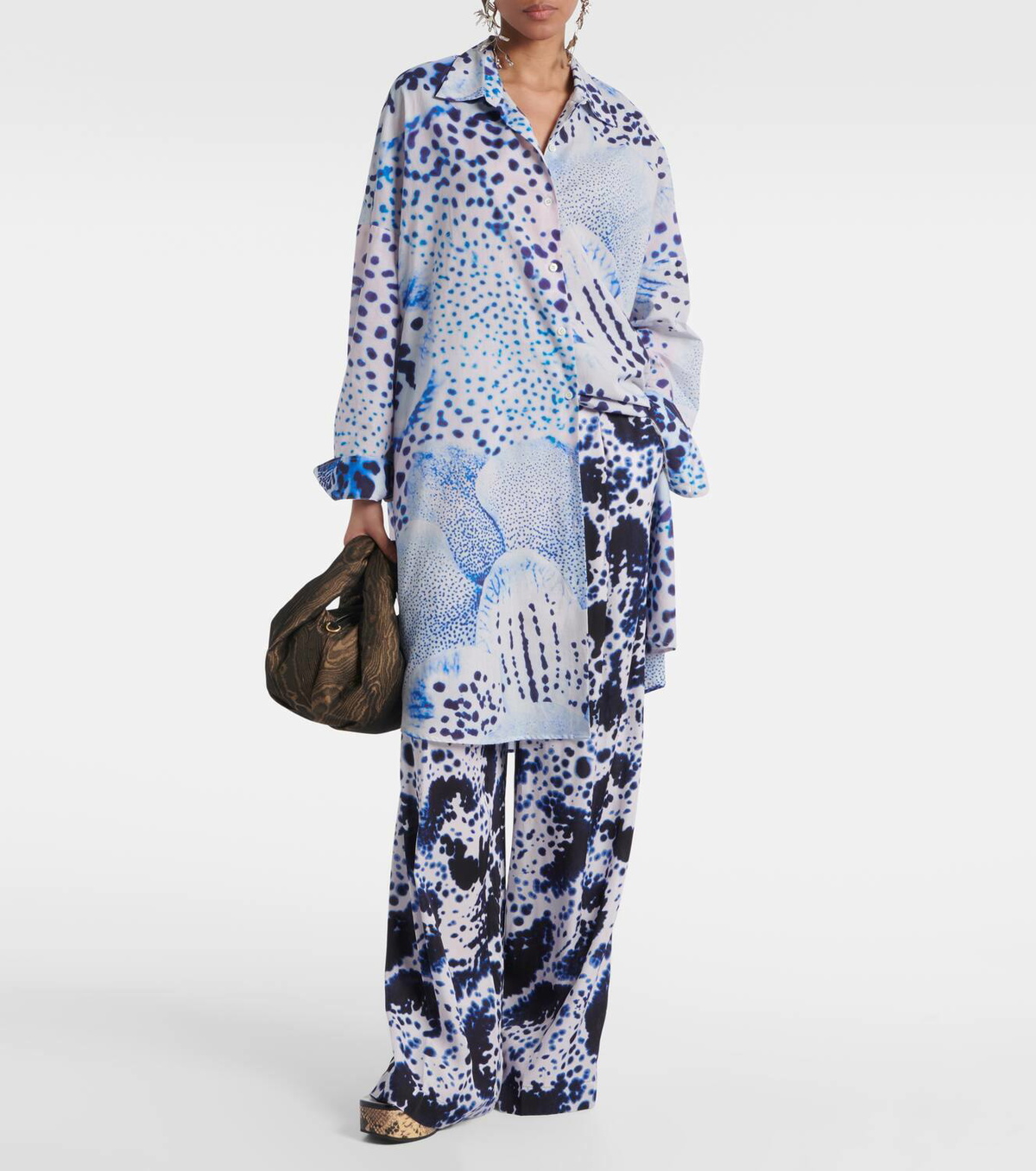 Dries Van Noten Printed cotton voile shirt