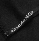 Alexander McQueen - Logo-Trimmed Cashmere and Silk-Blend Scarf - Black