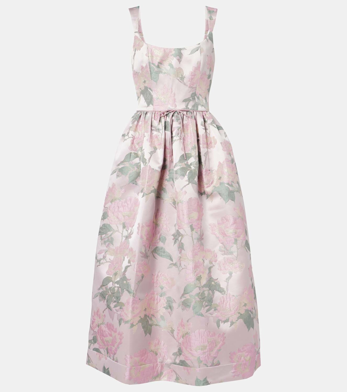 Markarian Apple floral brocade corset dress