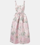 Markarian Apple floral brocade corset dress