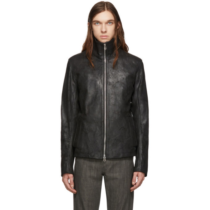 Photo: Deepti Black Leather Membrane Sleeve Jacket