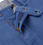 Hartford - Teddy Pleated Cotton and Linen-Blend Chinos - Men - Cobalt blue