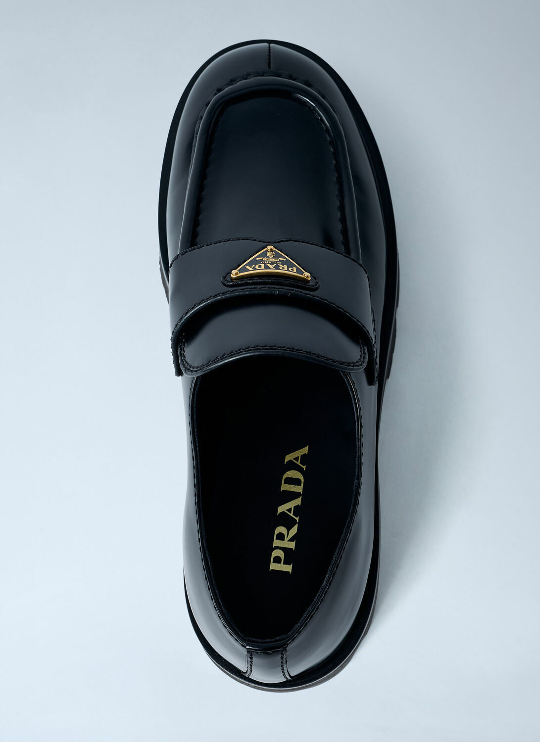 Prada Brushed Leather Loafers