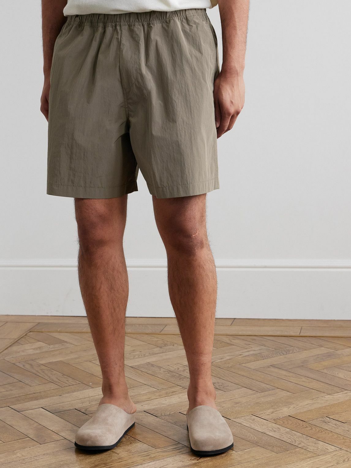 SSAM - Wide-Leg Shell Shorts - Green