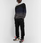 Off-White - Tapered Logo-Print Loopback Cotton-Jersey Cargo Sweatpants - Black