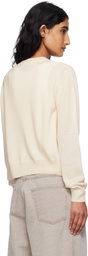 Maison Kitsuné Beige Double Bold Fox Head Patch Regular Cardigan