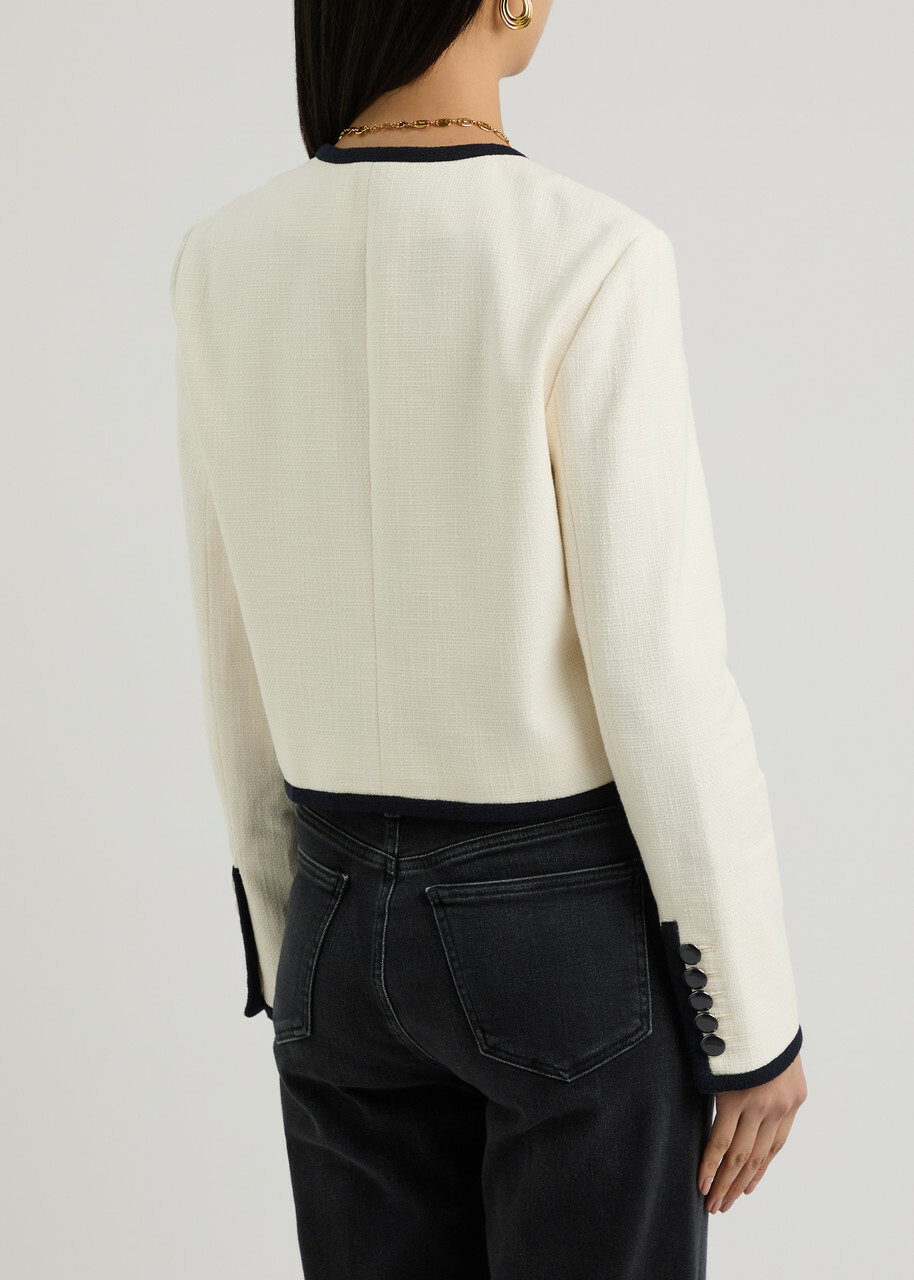 Veronica Beard Beale Cotton-blend Jacket Cream