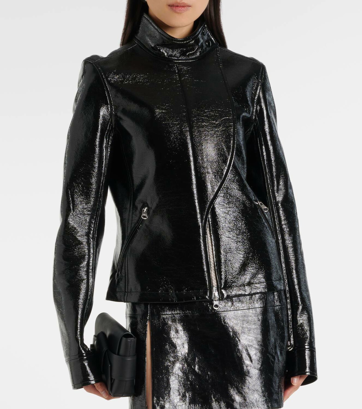 Courrèges Coated canvas biker jacket