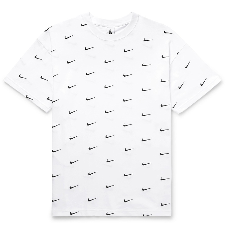 Photo: Nike - NRG Logo-Embroidered Cotton-Jersey T-Shirt - White