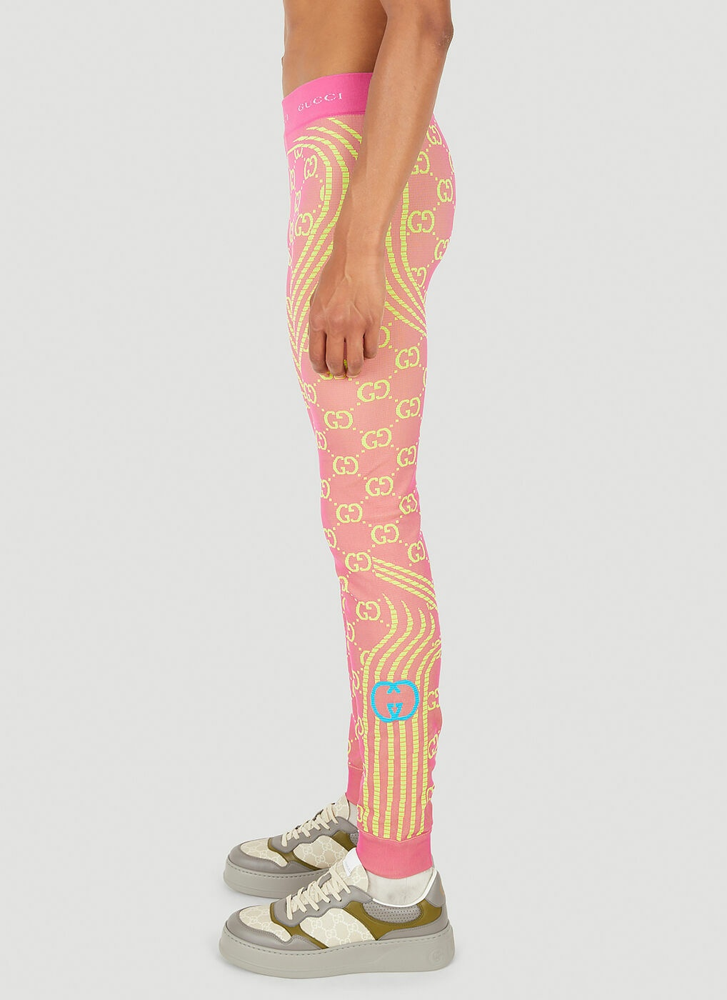 Logo Jacquard Leggings in Pink Gucci