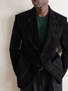 TOM FORD - Panelled Suede Blazer - Black