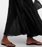 Toteme Plissé cotton-blend maxi skirt