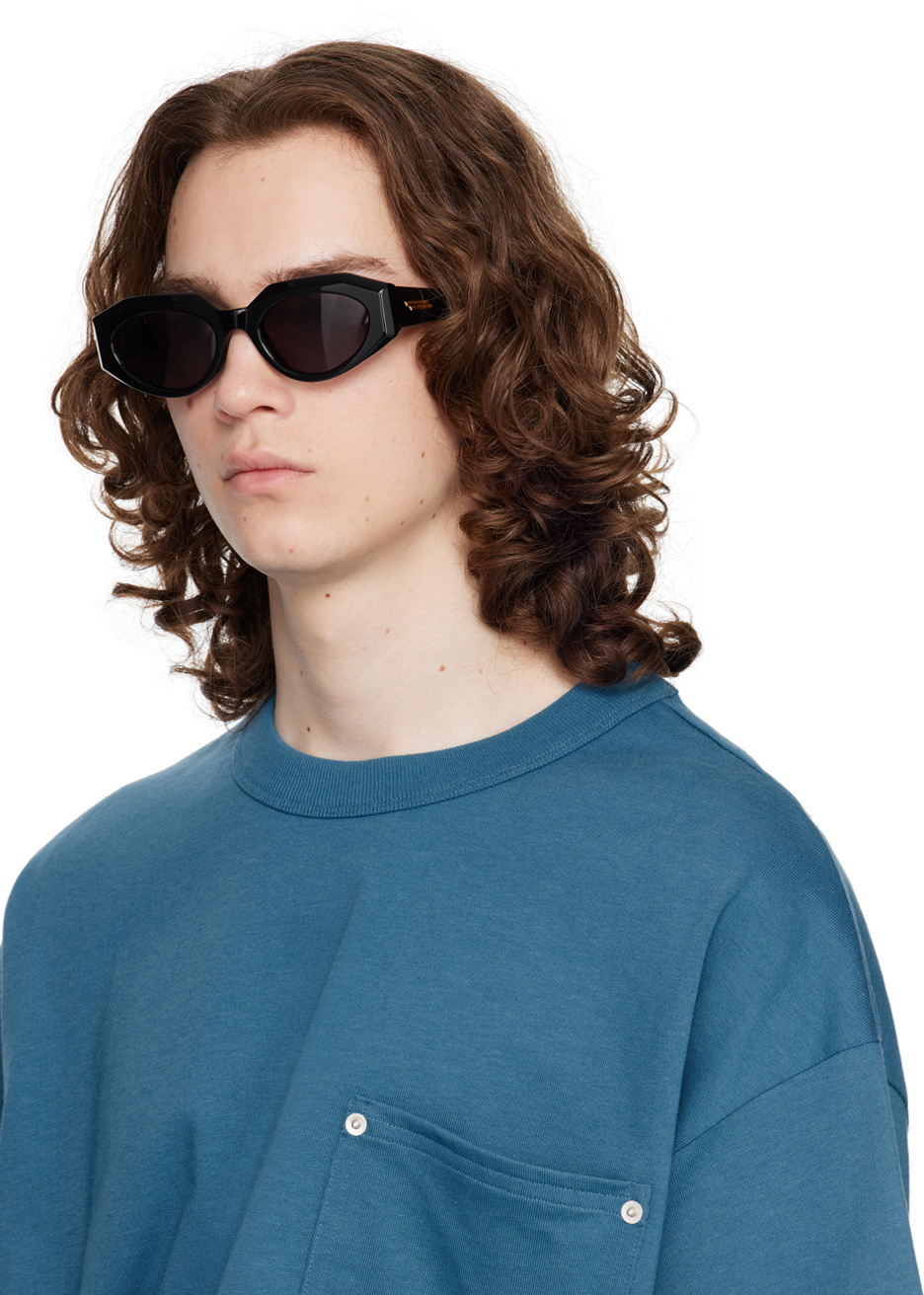 Bottega Veneta Black Oval Sunglasses Bottega Veneta display picture 1