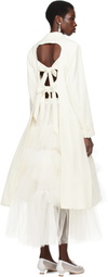Simone Rocha SSENSE Exclusive Bridal Capsule Cut-Out Bow Detail Coat