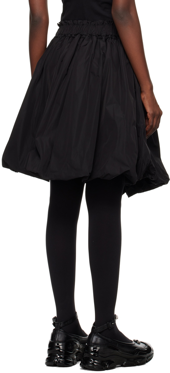 Simone Rocha Black Gathered Miniskirt Simone Rocha