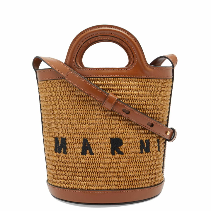 Photo: Marni Women's Tropicalia Mini Bucket in Raw Sienna 