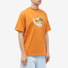 Magenta Men's Under T-Shirt in Dark Orange