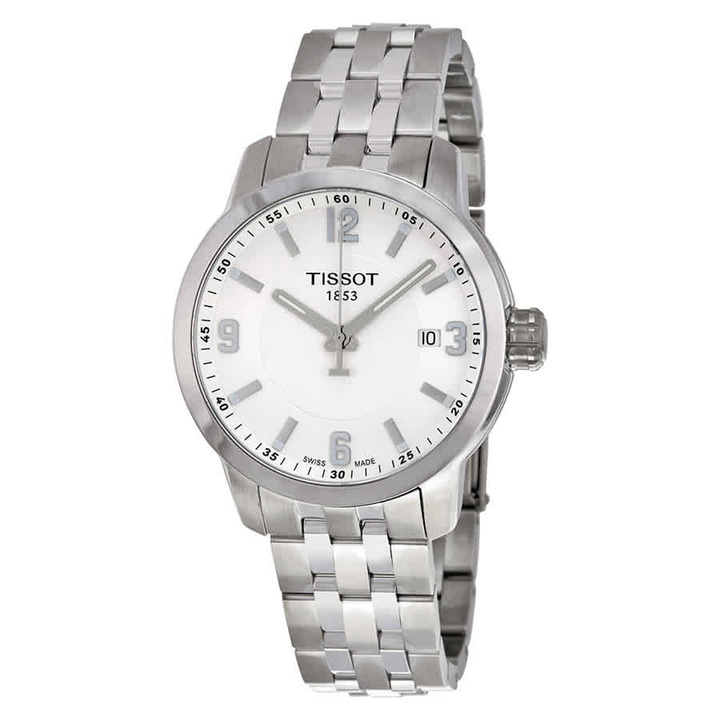 Photo: Tissot PRC 200 White Dial Stainless Steel Mens Watch T0554101101700