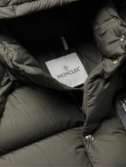 Moncler - Bauges Leather-Trimmed Quilted Shell Hooded Down Jacket - Green