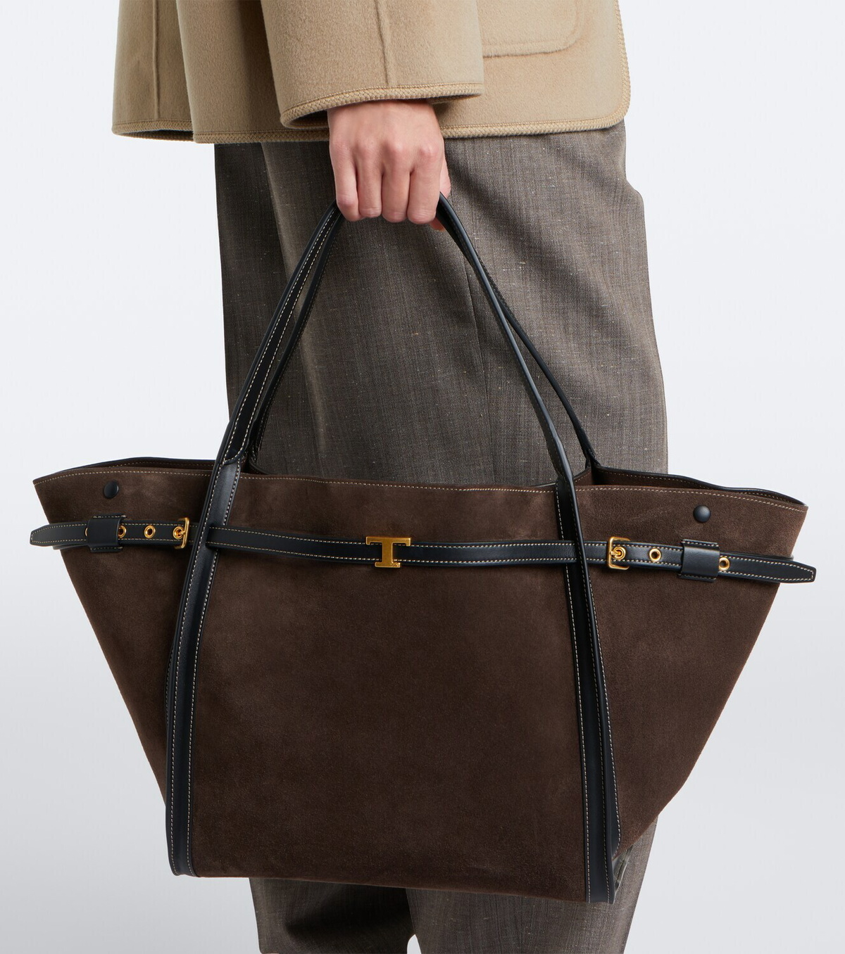 Tod's T Timeless Medium suede tote bag