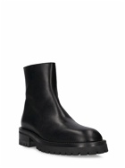 ANN DEMEULEMEESTER - Drees Leather Ankle Boots