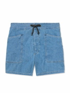 RRL - Caldwell Straight-Leg Cotton and Linen-Blend Chambray Shorts - Blue