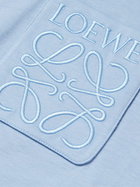 LOEWE - Logo-Embroidered Cotton-Jersey T-Shirt - Blue