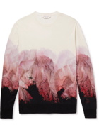 Alexander McQueen - Floral-Print Wool and Silk-Blend Sweater - Pink