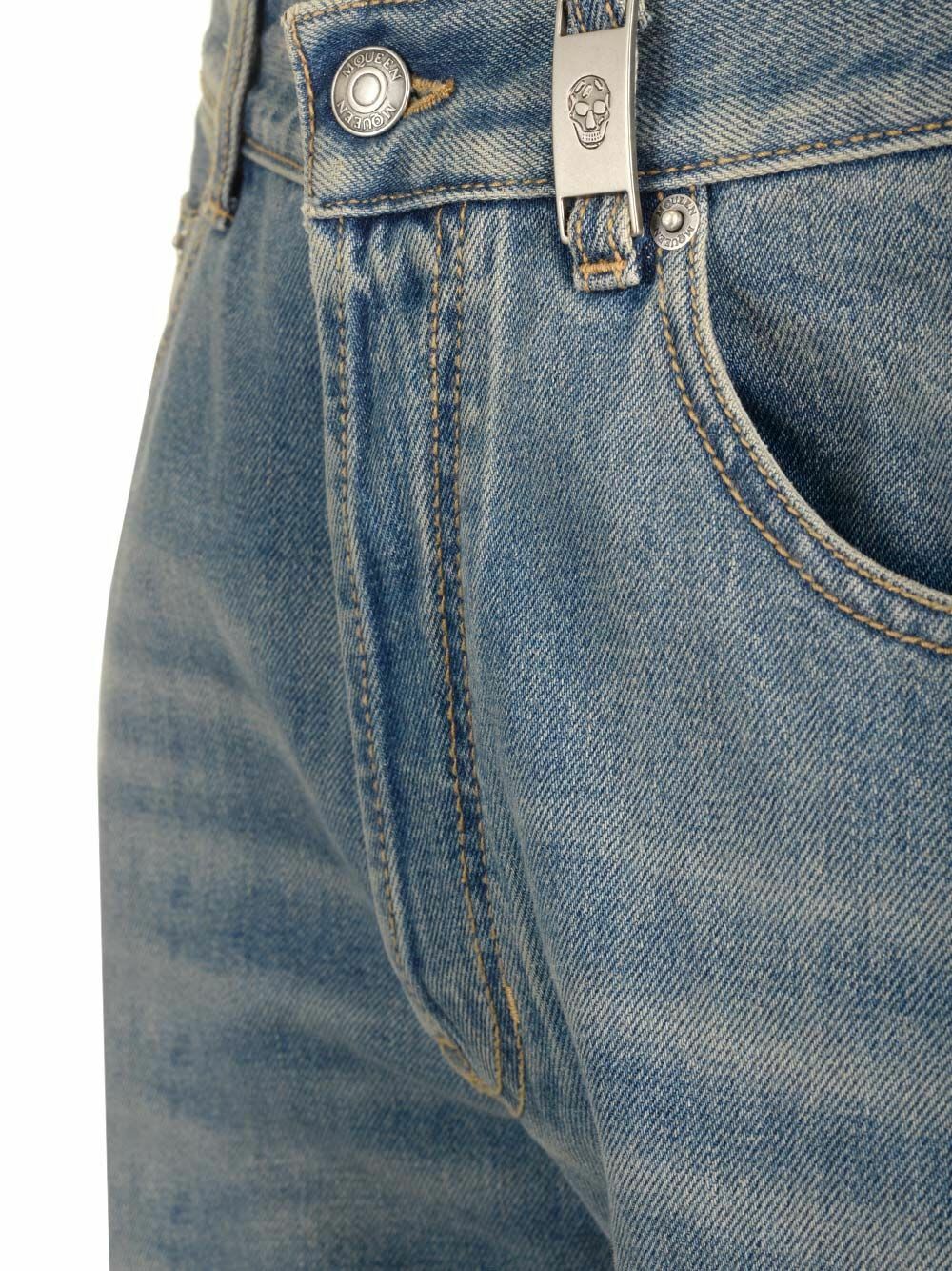 Alexander McQueen Men's Straight Leg Jeans Black