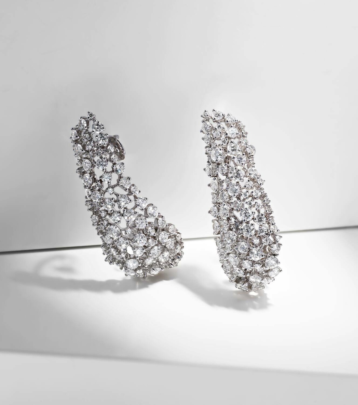 Ananya Scatter 18kt white gold earrings with diamonds